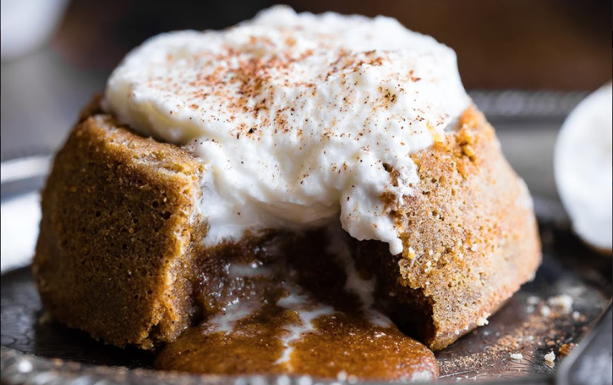 A gooey lava cake.